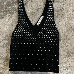 Zara sequined tank top worn once for photoshoot Perfect condition!